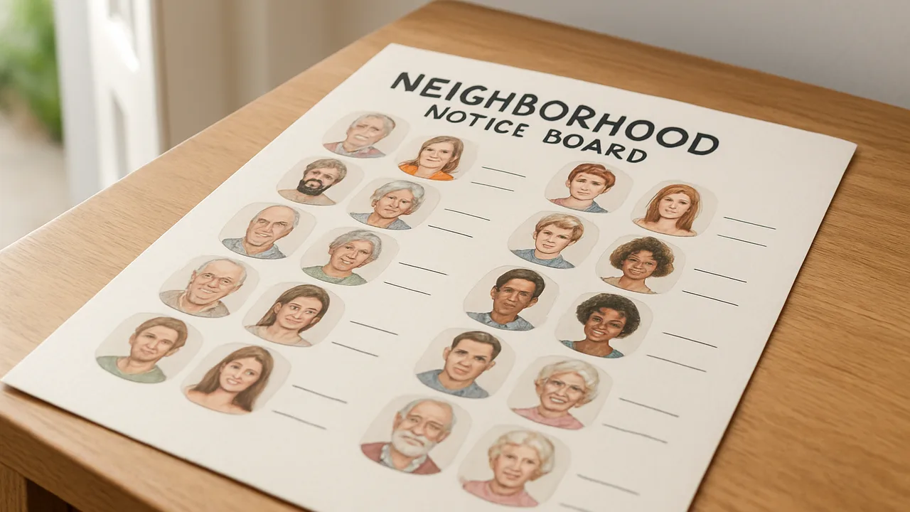 町内会の回覧板、画像生成AI義務化で全世帯が劇画タッチの似顔絵を添付