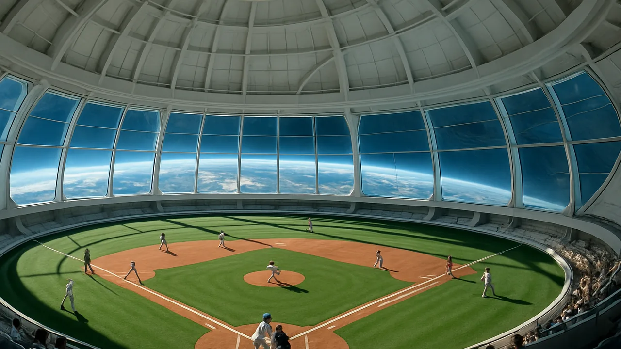 プロ野球、本拠地を宇宙に移転 観客動員は無重力席から完売