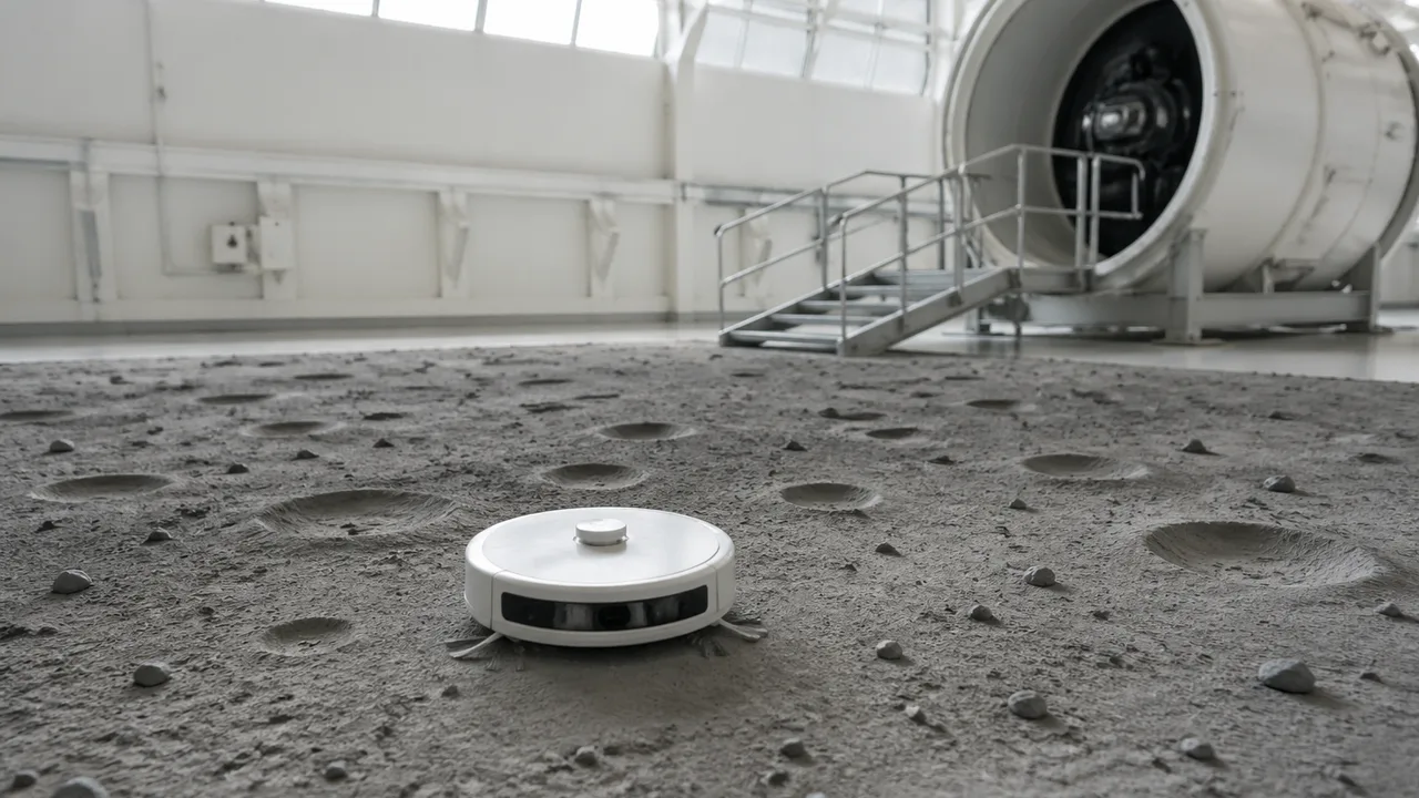JAXA、月面用ルンバを公開 クレーター48個を自動で回避しながら基地内を掃除