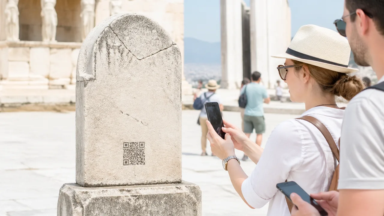 ユネスコ世界遺産登録、現地の石碑にパスキー刻印を義務化、観光客が毎回スマホをかざす運用に