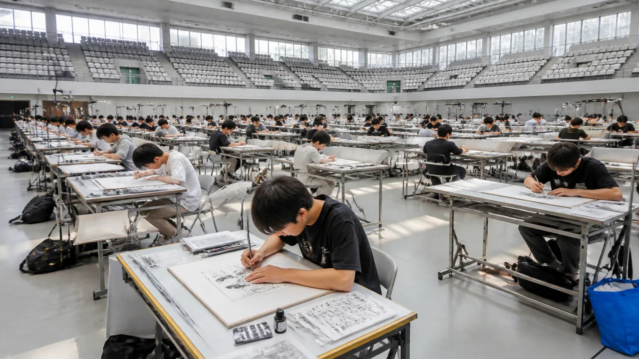 オリンピック公式種目「24ページ読み切り即興部門」初開催、決勝でフルマラソン選手がトーン貼りに敗れる